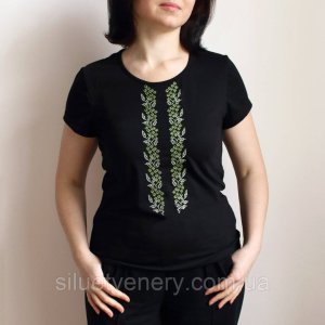 Вышиванка футболка женская "Калина" с вышивкой на груди - 8615147 - SvitStyle