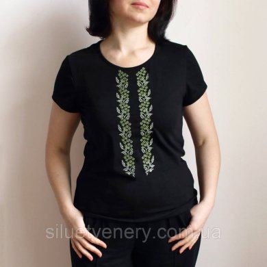 Вышиванка футболка женская Калина с вышивкой на груди - SvitStyle