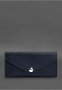 Шкіряний клатч (портмоне) на кнопці 5.0 Синій (1)