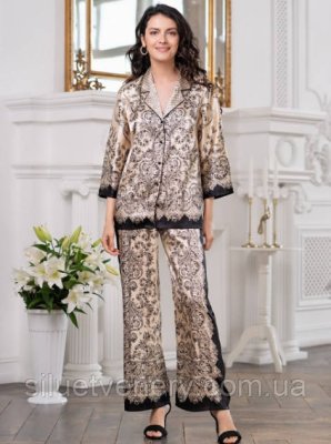 Пижама женская/домашний комплект шелк Penelopa 3696 Mia-Amore L - 8627182 - SvitStyle