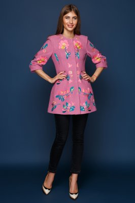 Пальто жіноче "Ідеал" рожеве | Купити пальто в інтернет магазині - 6742890 - SvitStyle