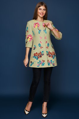 Пальто жіноче "Ідеал" фісташкове | Купити пальто в інтернет магазині - 6742894 - SvitStyle