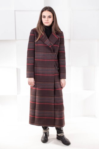 Жіноче демісезонне пальто Інжир коричньове | Купити пальто в інтернеті - SvitStyle