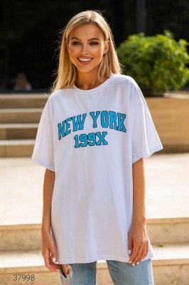 Женская футболка Oversize NEW YORK 199X - 8441785 - SvitStyle