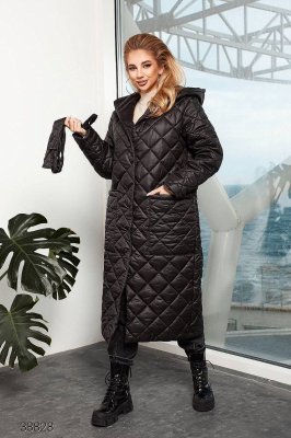 Жіноче пальто батального розміру - 8466829 - SvitStyle
