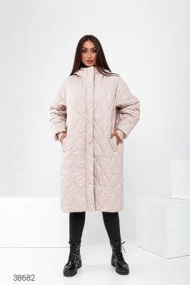 Жіноче пальто батального розміру - 8466830 - SvitStyle