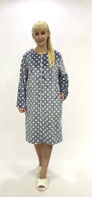 Махровий жіночий халат на  блискавці. - 8497882 - SvitStyle