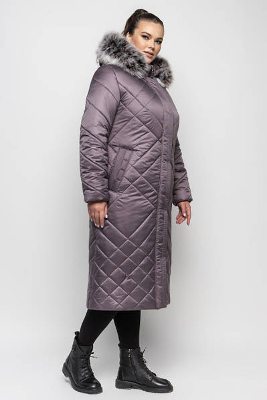 Зимове пальто з хутром - 8587495 - SvitStyle