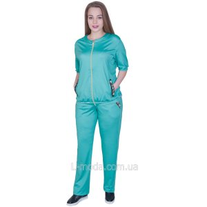 Спортивный костюм женский  зеленый - 7826023 - SvitStyle