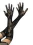 Чорні трикотажні ажурні рукавички А-0003 (5)