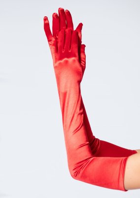 Довгі рукавички червоні - 3593999 - SvitStyle