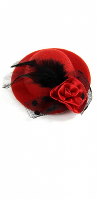 Міні капелюшок червона - SvitStyle