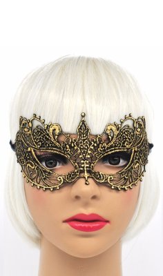 Карнавальна маска чорно золота - 4297051 - SvitStyle