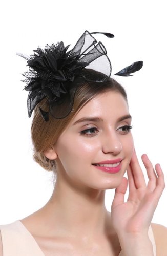 Ошатна жіночий капелюшок чорного кольору А-1118 - SvitStyle
