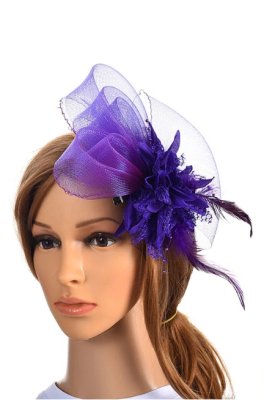 Жіноча дизайнерська капелюшок фіолетова А-1098 - SvitStyle