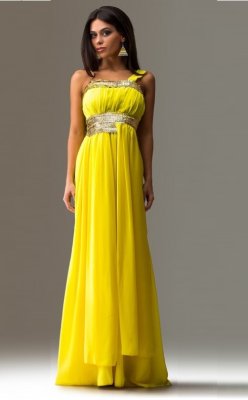 Сукня в античному стилі з пайеткой жовте - 7379370 - SvitStyle