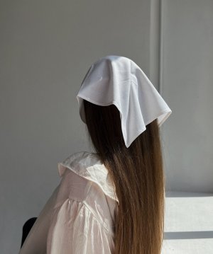 Жіноча косинка літня з натурального льону D.Hats білого кольору - 8614124 - SvitStyle