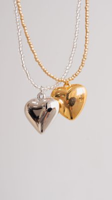 Комплект серце срібло та золото D.Hats - SvitStyle