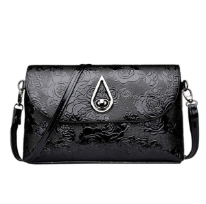 Чорна жіноча лакова сумка клатч код 3-397 - 8609901 - SvitStyle