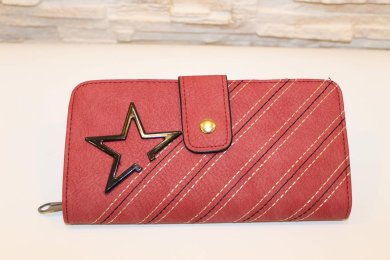 Місткий жіночий червоний гаманець на блискавці код 285 - SvitStyle