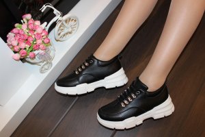 Кросівки жіночі чорні Т186 - 8610175 - SvitStyle