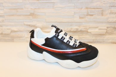 Кросівки чорні з білими вставками код Т271 - SvitStyle