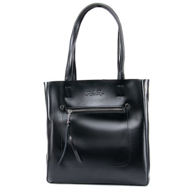 Жіноча сумка чорна натуральна шкіра код 25-8733 - SvitStyle