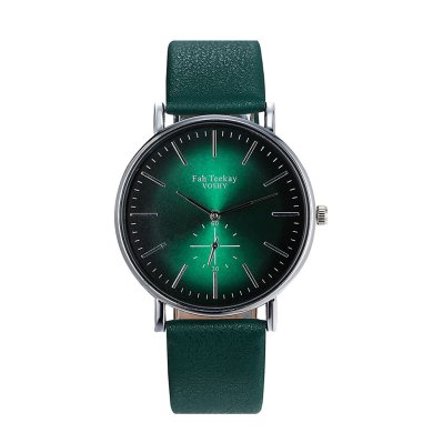 Кварцовий жіночий наручний годинник з зеленим ремінцем код 597 - SvitStyle