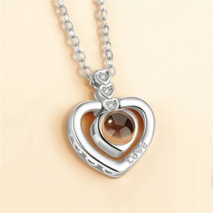 Жіночий сріблястий ланцюжок з кулоном у формі серця код 1955 - 8610434 - SvitStyle