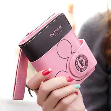 Жіночий рожевий гаманець Міккі код 411 - SvitStyle