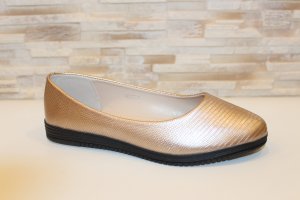 Балетки туфлі жіночі золотисті Т1256 - 8610511 - SvitStyle