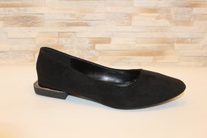 Балетки туфлі жіночі чорні замшеві Т1325 - 8610567 - SvitStyle