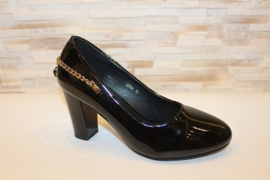 Туфлі жіночі чорні на підборах Т1509 - SvitStyle