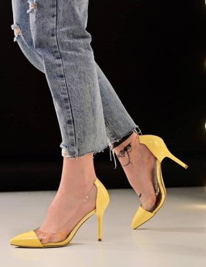 Туфлі жіночі жовті на підборах Т1527 36 - 8610993 - SvitStyle