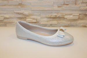 Балетки туфлі жіночі сріблясті з бантиком код Т249 Уцінка (читайте опис) - 8611097 - SvitStyle