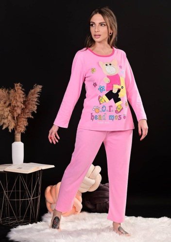 Піжама жіноча рожева кофта та штани код П551 - SvitStyle