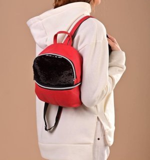Рюкзак жіночий червоний код 7-2222 - 8611216 - SvitStyle