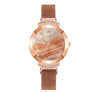 Жіночий наручний годинник із золотистим ремінцем код 688 - 8611468 - SvitStyle