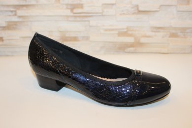 Туфлі жіночі темно-сині на підборах Т1608 - SvitStyle