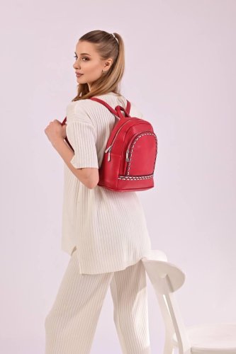 Рюкзак жіночий червоний код 7-51 - SvitStyle