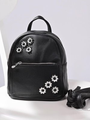 Невеликий рюкзак жіночий чорний код 7-28 - 8611574 - SvitStyle