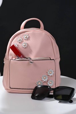 Невеликий рюкзак жіночий рожевий код 7-28 - 8611577 - SvitStyle