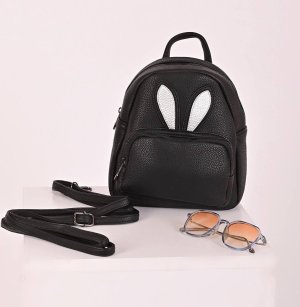 Невеликий жіночий чорний рюкзак-код 7-70 - 8611602 - SvitStyle