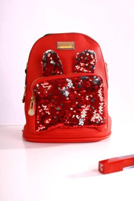 Невеликий жіночий червоний рюкзак-код 7-172 - 8611607 - SvitStyle