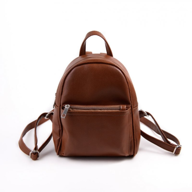 Невеликий жіночий коричневий рюкзак-код 25-124 - SvitStyle
