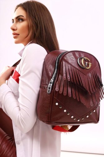 Рюкзак жіночий бордовий код 7-3085 - SvitStyle