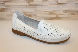 Туфлі жіночі білі натуральна шкіра Т1652 Уцінка (читайте опис) - 8611747 - SvitStyle