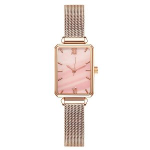 Жіночий наручний годинник із золотистим браслетом код 696 - 8611801 - SvitStyle