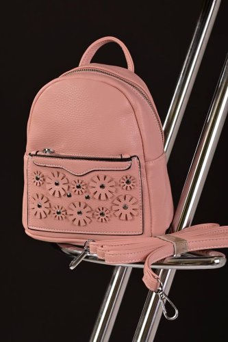 Жіночий маленький рюкзак рожевий код 7-16 Уцінка (читайте опис) - SvitStyle