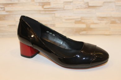 Туфли женские черные на каблуке Т1671 - SvitStyle